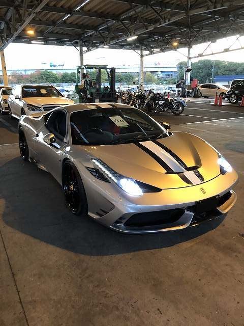 Luxury Ferrari 458 Speciale at a Japan car auction